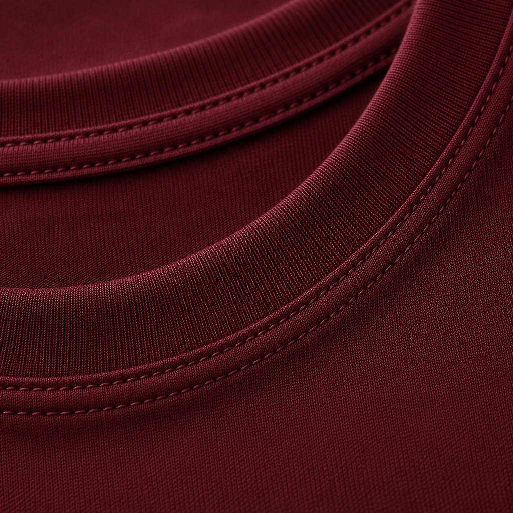 SAMIO Men's Maroon Cotton T-Shirt | Regular Fit | 200 GSM