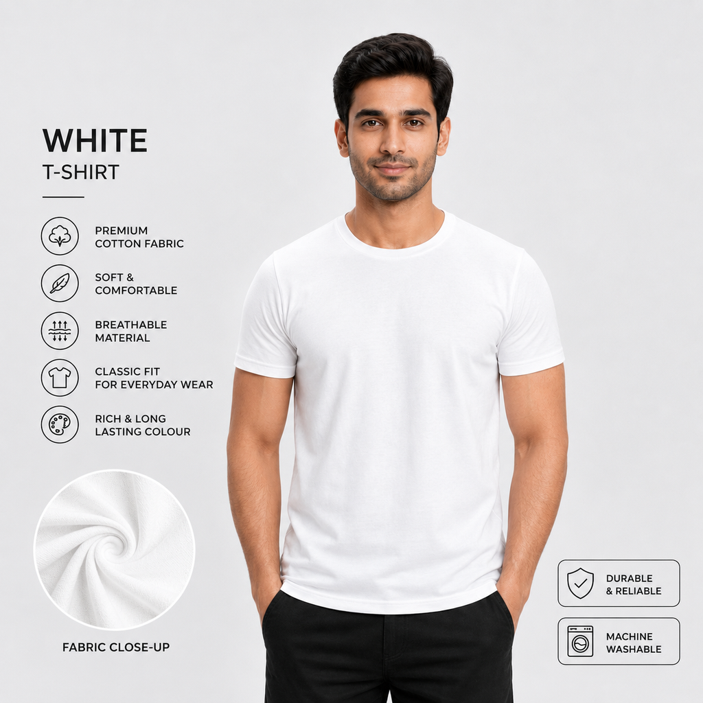 SAMIO Men's Maroon Cotton T-Shirt | Regular Fit | 200 GSM