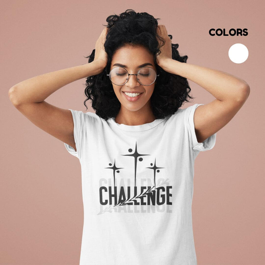 SAMIO Women’s Printed Cotton T-Shirt | White | Regular Fit | 200 GSM Premium Fabric
