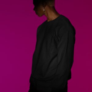 Samio Men Plain Hoodie (Black)