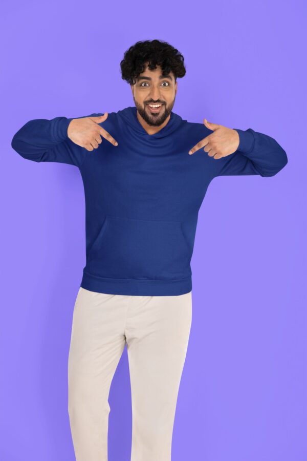 Samio Men Plain Hoodie (Navy Blue)