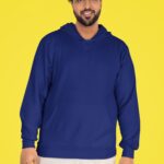 Samio Men Plain Hoodie (Navy Blue)