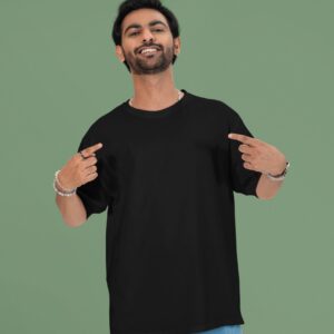 Samio Men Plain Tshirt (Black)