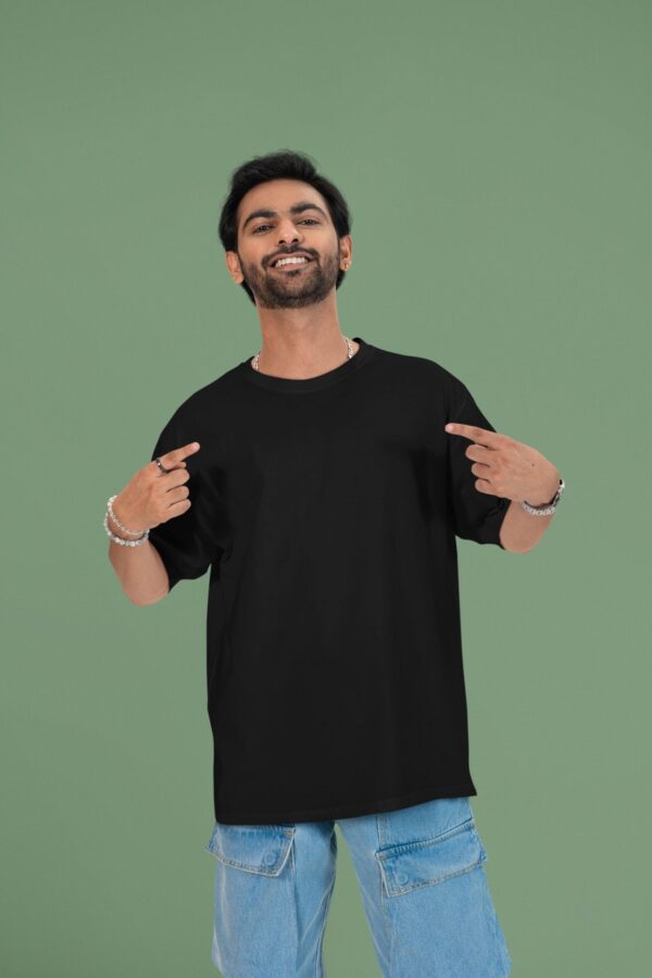 Samio Men Plain Tshirt (Black)