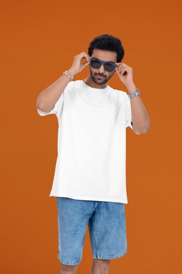 Samio Men Plain Tshirt (White)