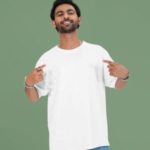 Samio Men Plain Tshirt (White)
