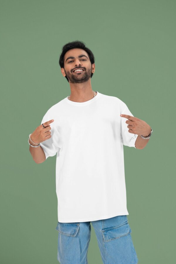 Samio Men Plain Tshirt (White)