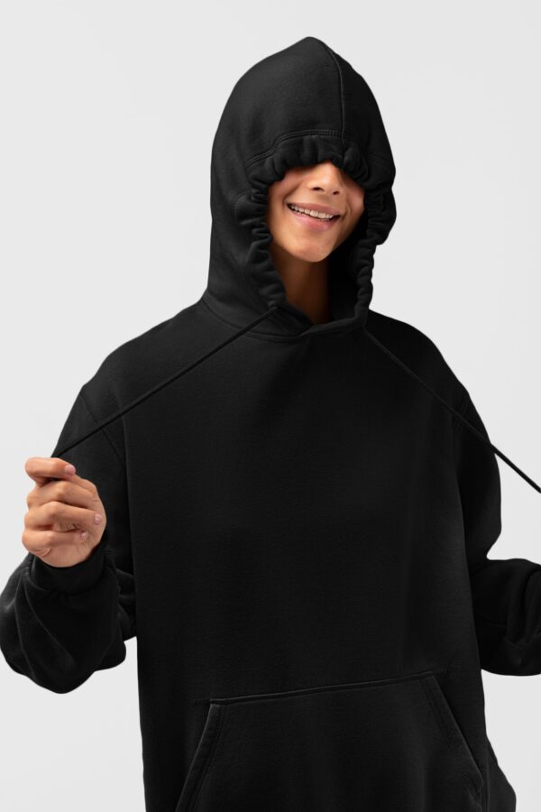 Samio-Women-Hoodie-Black-2 Samio Women Plain Hoodie (Black)