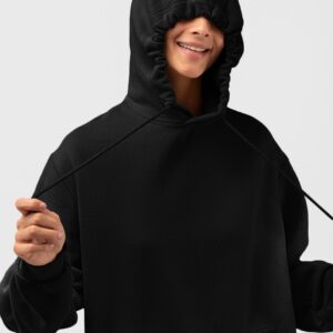 Samio Women Plain Hoodie (Black)