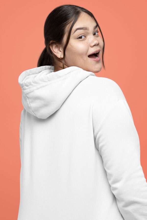 Samio Women Plain Hoodie (White)