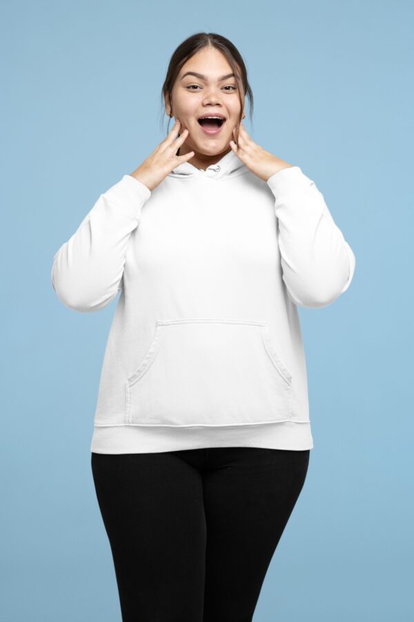 Samio Women Plain Hoodie (White)