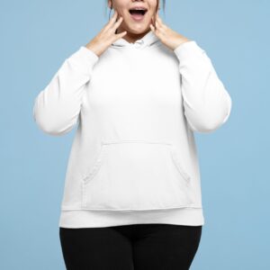 Samio Women Plain Hoodie (White)