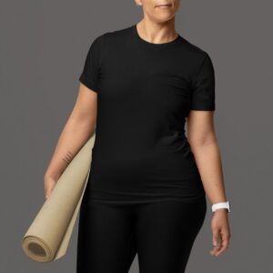 Samio Men Plain Tshirt (Black)