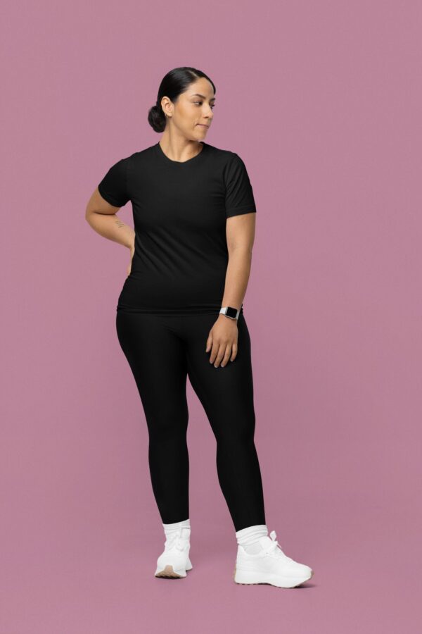 Samio Women Plain Tshirt (Black)