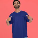 Samio Men Plain Tshirt (Navy Blue)
