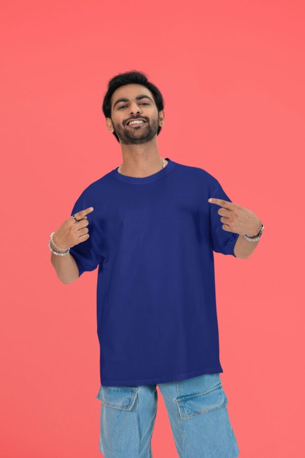 Samio Men Plain Tshirt (Navy Blue)