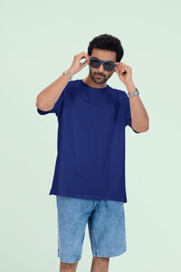Samio Men Plain Tshirt (Navy Blue)