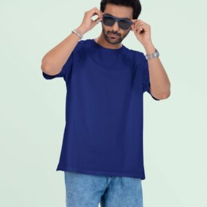 Samio Men Plain Tshirt (Navy Blue)