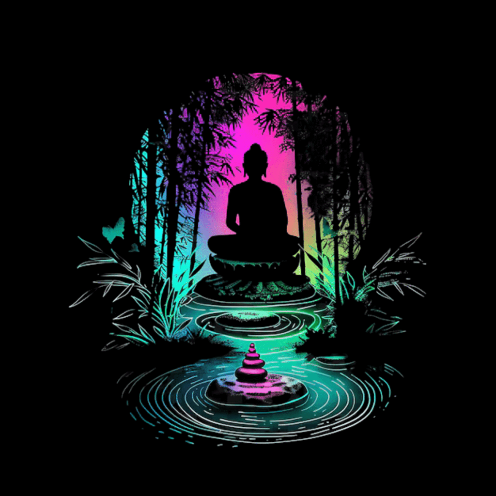 Artistic graphic print buddha